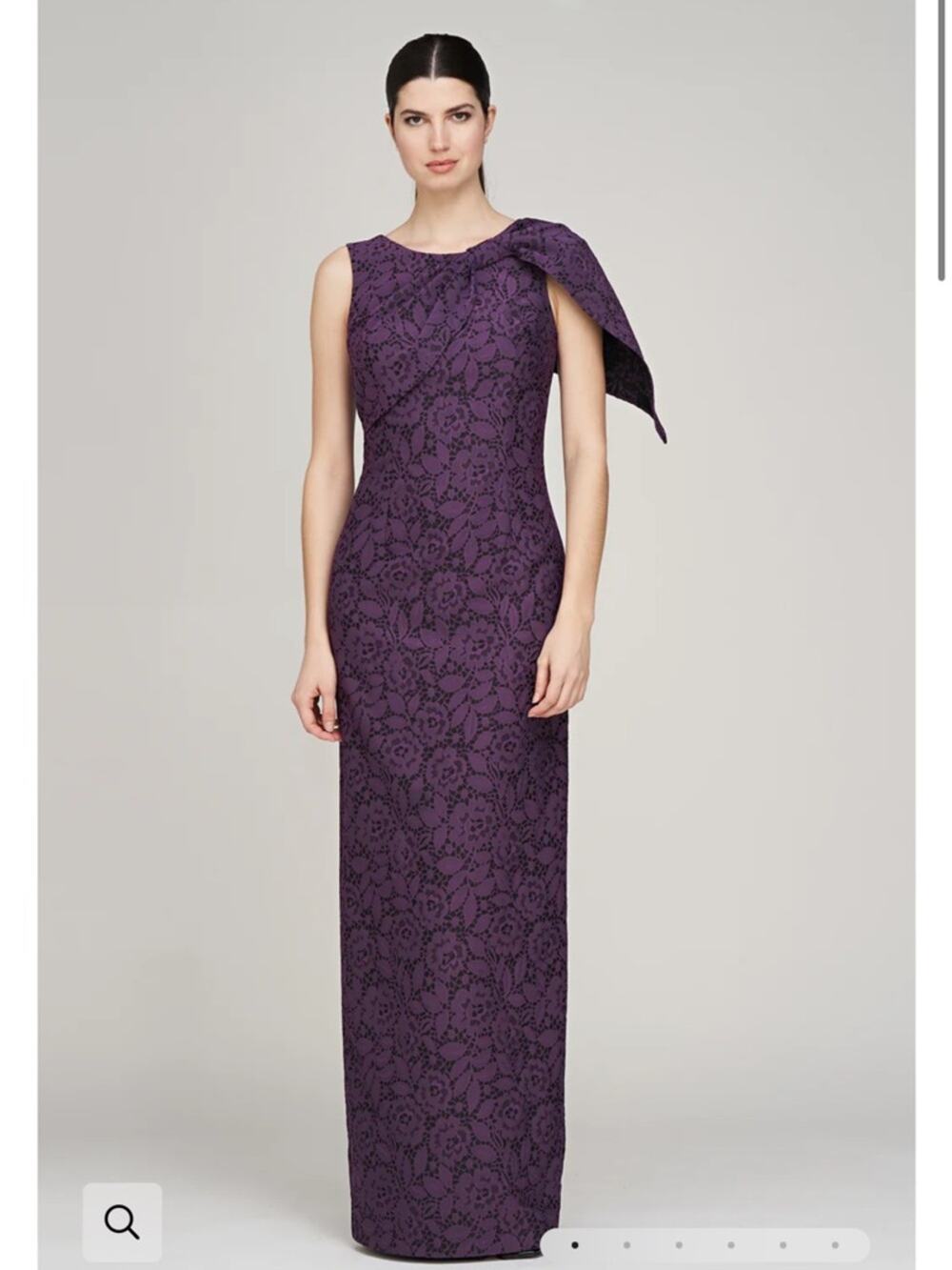 JS Collections Irina Sleeveless Purple Lace Column Gown, NEW, Size 6, MSRP $288
